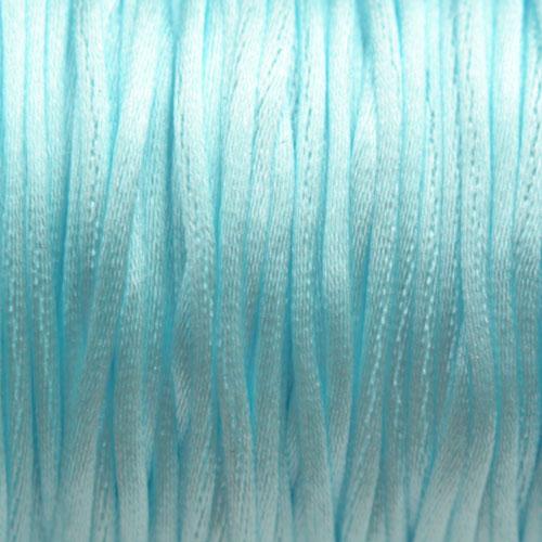 Satijn koord 1mm Licht blauw - 5 meter-Kraaltjes van Renate