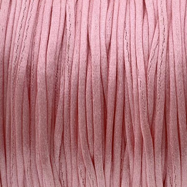 Satijn koord 1mm Light Pink- 5 meter-Kraaltjes van Renate