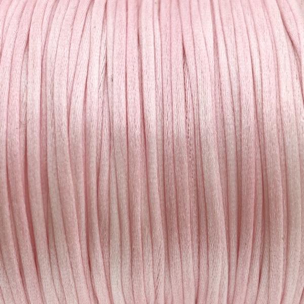 Satijn koord 1mm Pearl pink - 5 meter-Kraaltjes van Renate