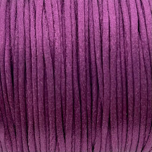 Satijn koord 1mm Purple - 5 meter-Kraaltjes van Renate
