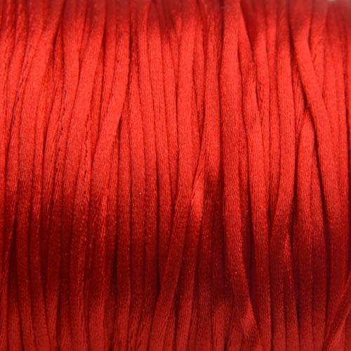 Satijn koord 1mm Rood - 5 meter-Kraaltjes van Renate
