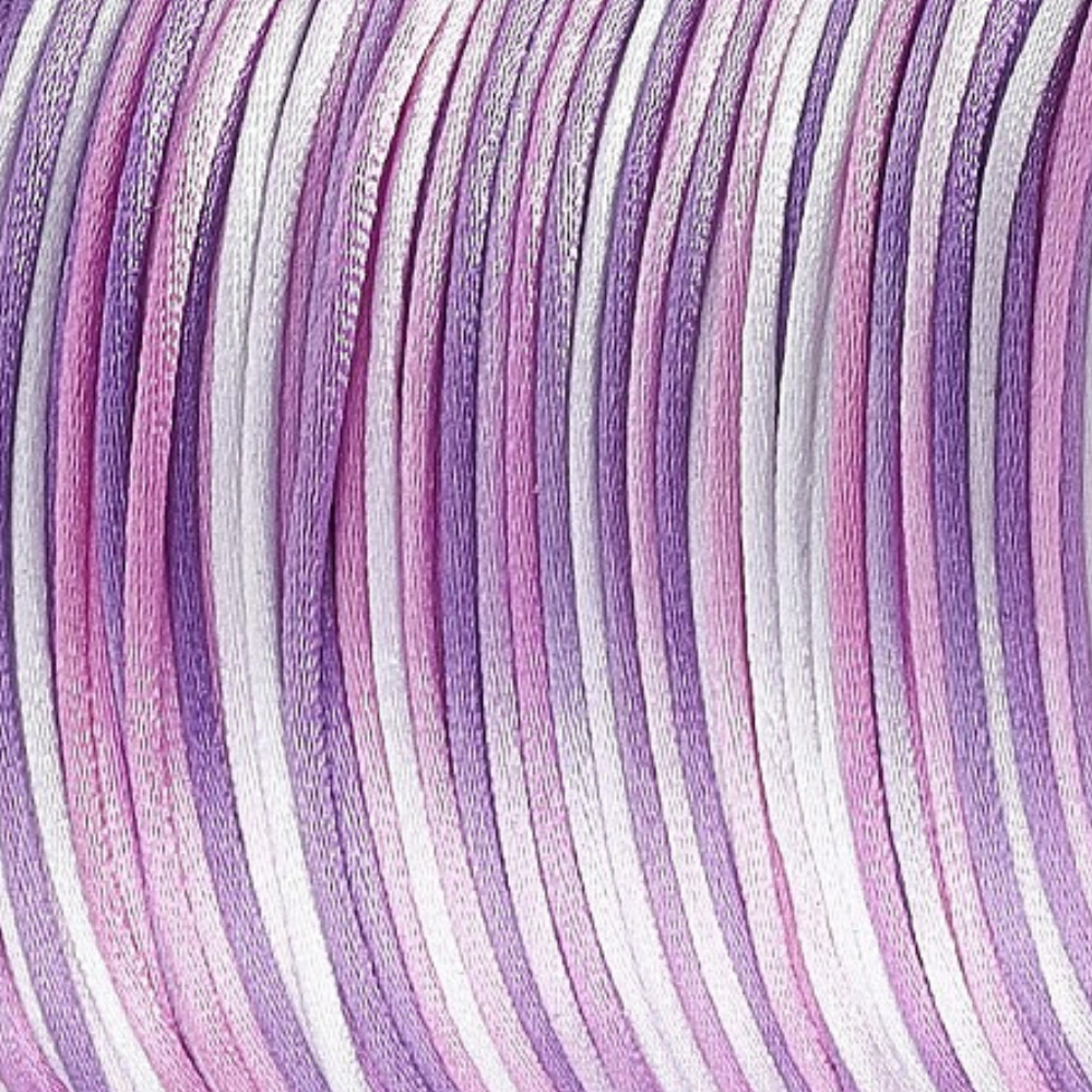 Satijn koord 1mm Roze / Paars - 4 meter-koord-Kraaltjes van Renate