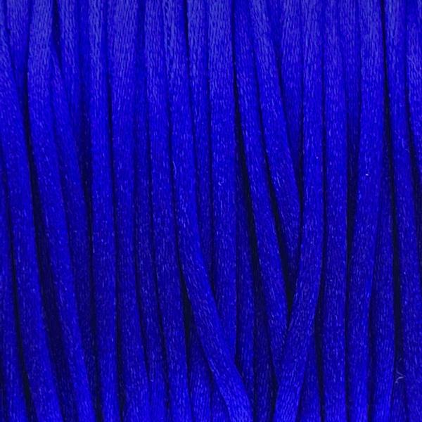 Satijn koord 1mm Donkerblauw - 5 meter-Kraaltjes van Renate