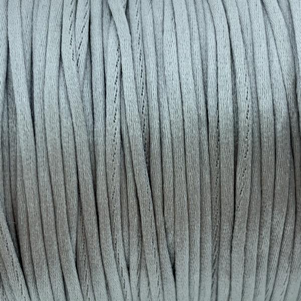 Satijn koord 1mm Silver grey - 5 meter-Kraaltjes van Renate