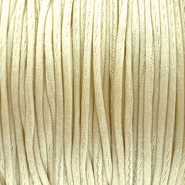 Satijn koord 1mm Ivory - 5 meter-Kraaltjes van Renate