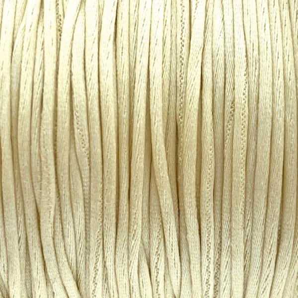 Satijn koord 1mm Ivory - 5 meter-Kraaltjes van Renate