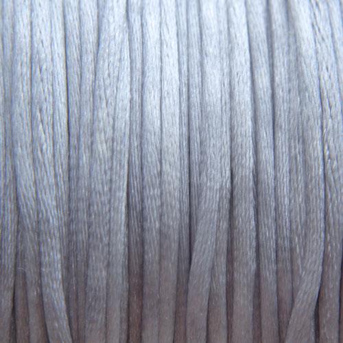 Satijn koord 1mm Zilver grijs - 5 meter-Kraaltjes van Renate