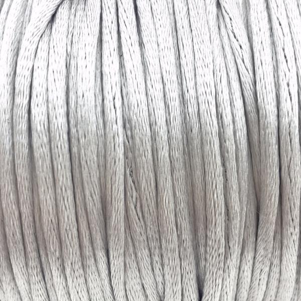 Satijn koord 2mm Zilver grijs - 4 meter-Kraaltjes van Renate