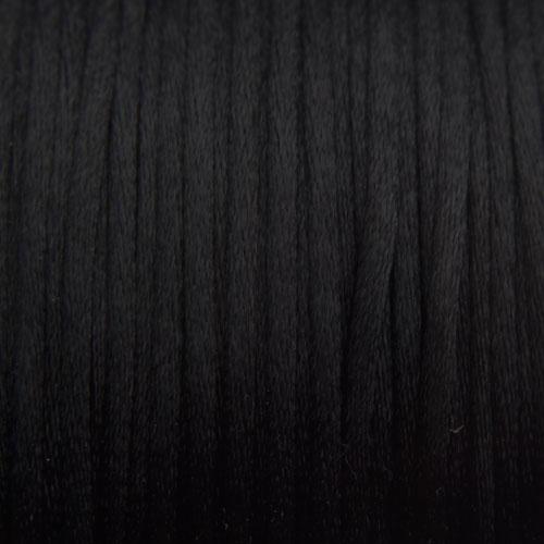 Satijn koord 1mm Zwart - 5 meter-Kraaltjes van Renate