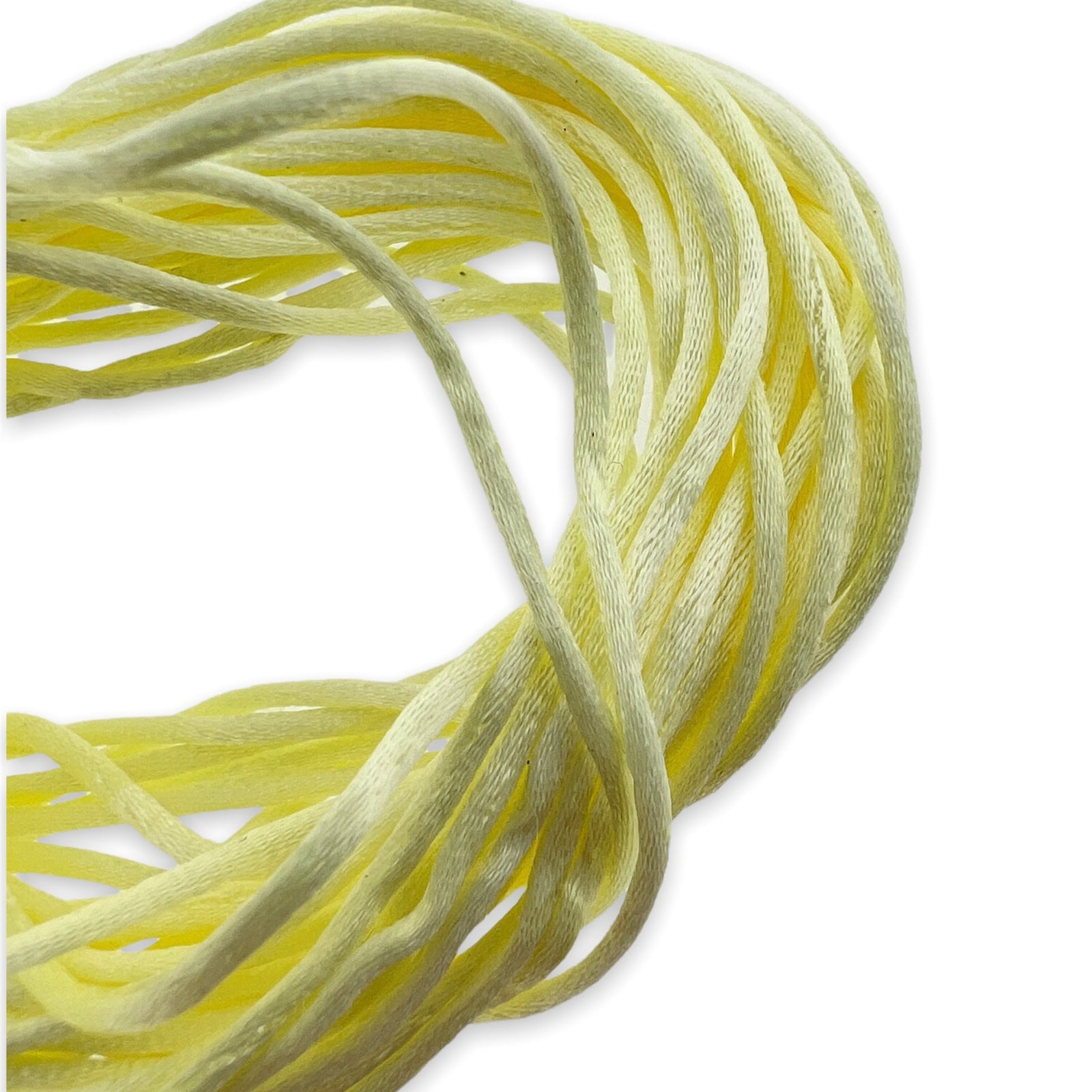 Satijn koord 1mm licht geel - 5 meter-koord-Kraaltjes van Renate