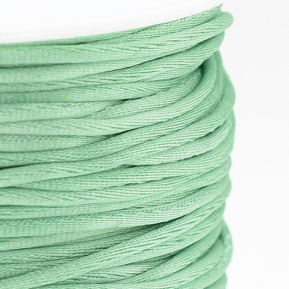 Satijn koord 1mm mint groen - 4 meter-koord-Kraaltjes van Renate