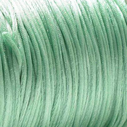 Satijn koord 1mm mint groen - 4 meter-koord-Kraaltjes van Renate