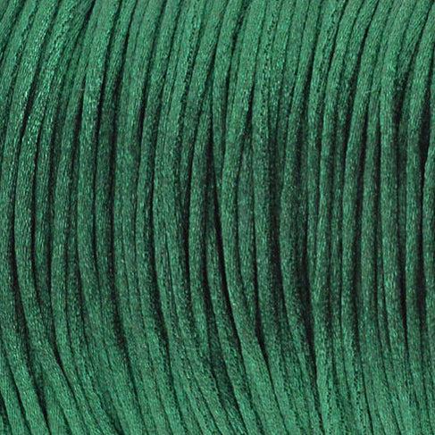 Satijn koord 2,5mm Dark green- 3 meter-koord-Kraaltjes van Renate