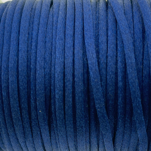 Satijn koord 2,5mm Donkerblauw - 3 meter-koord-Kraaltjes van Renate