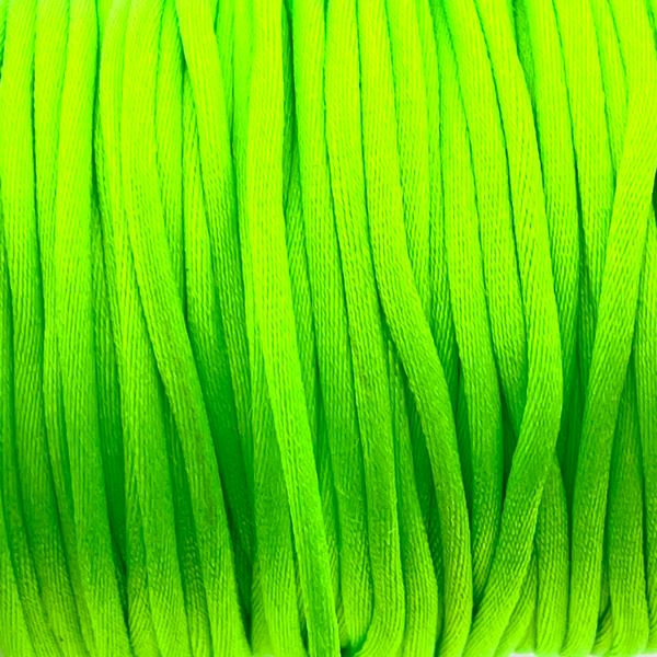 Satijn koord 2,5mm Fel groen - 3 meter-koord-Kraaltjes van Renate