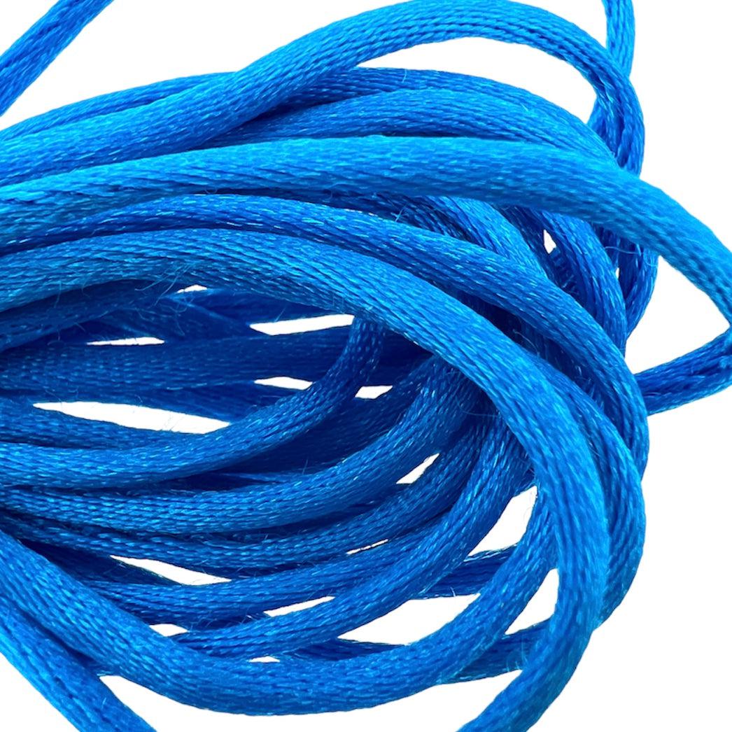 Satijn koord 2,5mm deep blue - 3 meter-koord-Kraaltjes van Renate