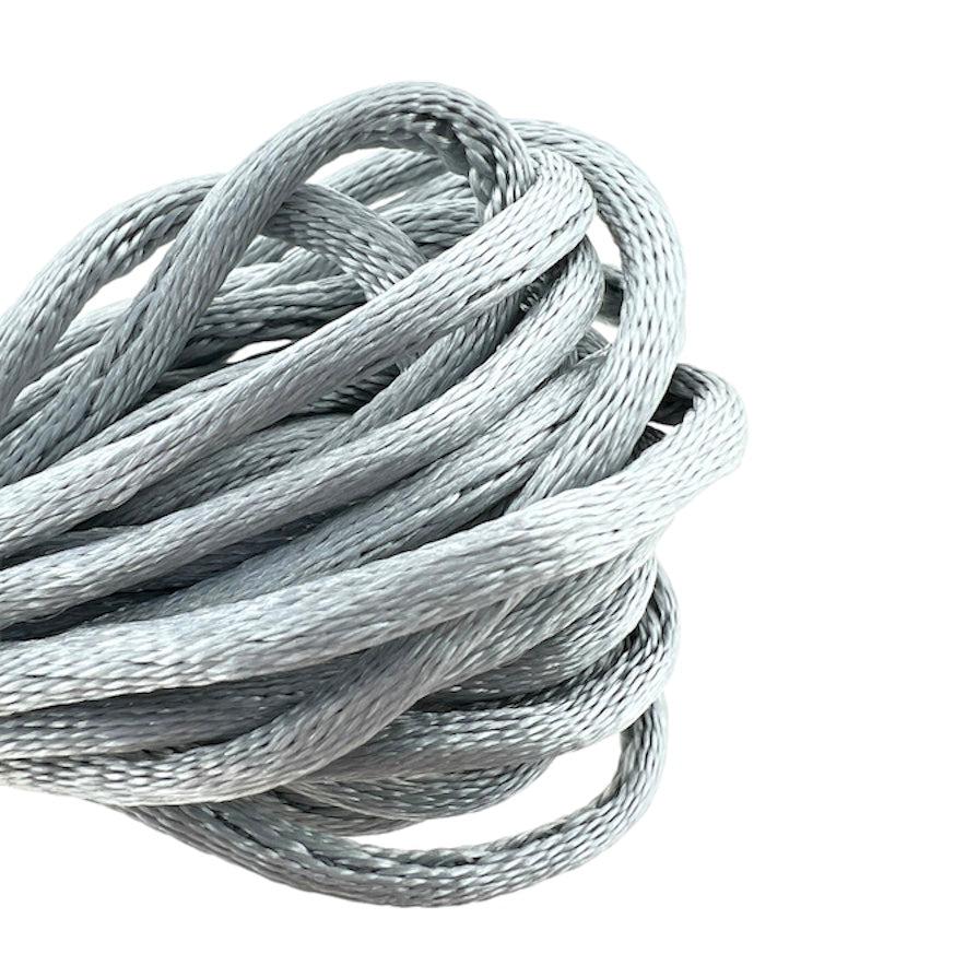 Satijn koord 2,5mm grijs - 3 meter-koord-Kraaltjes van Renate