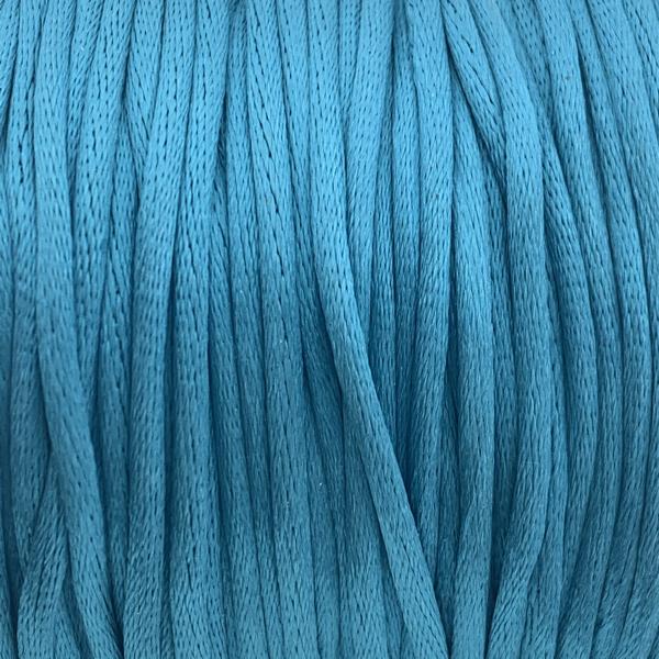Satijn koord 2mm Aqua - 4 meter-Kraaltjes van Renate