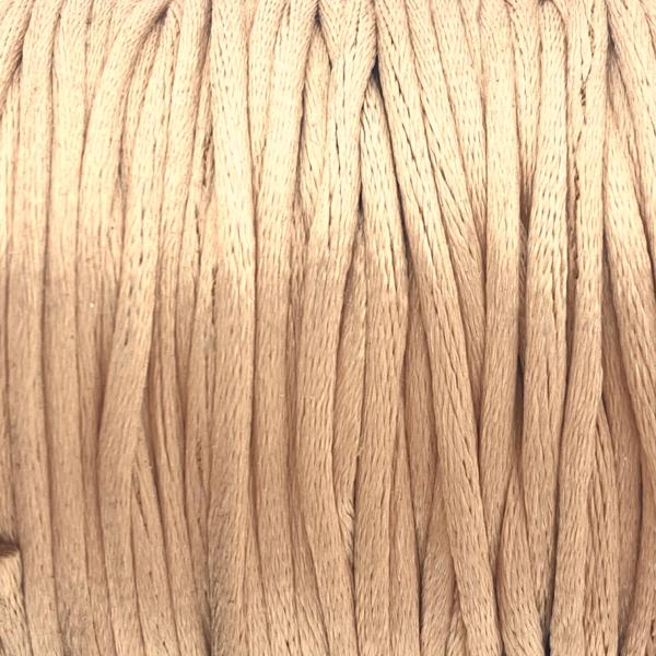 Satijn koord 2mm Beige - 4 meter-Kraaltjes van Renate