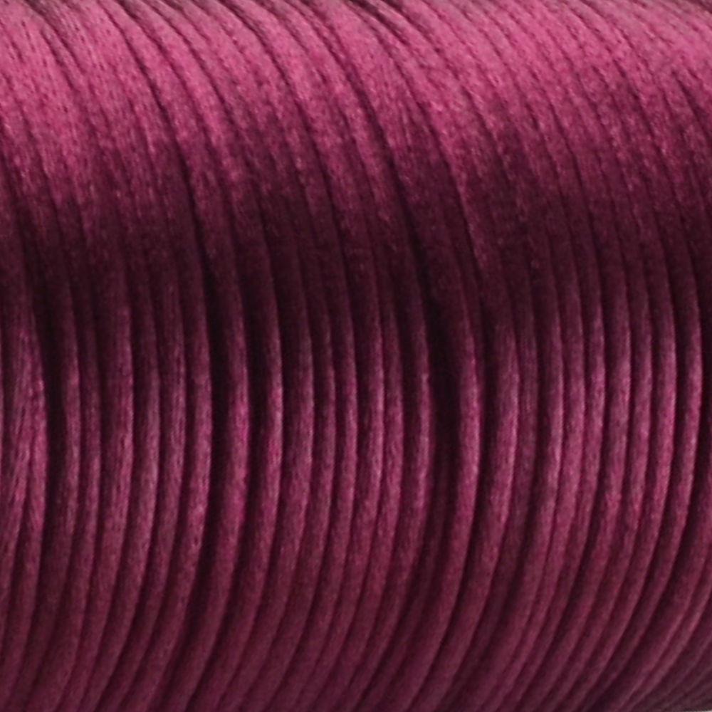 Satijn koord 2mm Bordeaux - 3 meter-koord-Kraaltjes van Renate