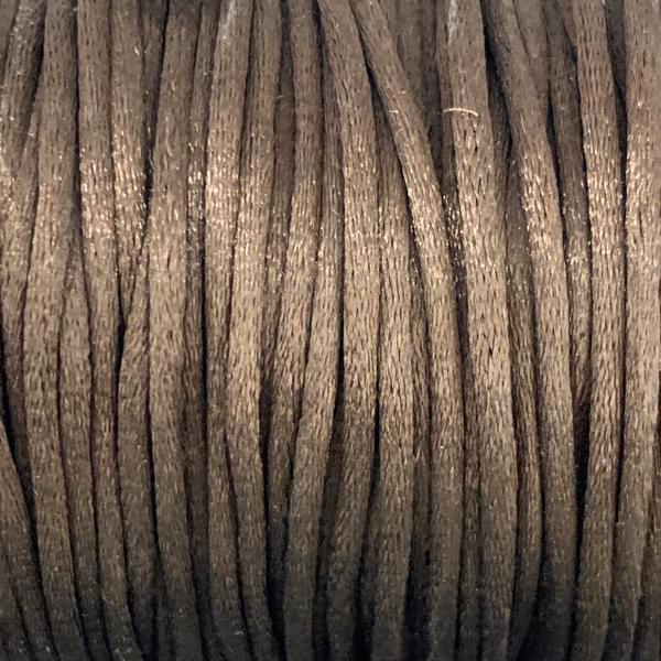 Satijn koord 2mm Bruin - 4 meter-Kraaltjes van Renate
