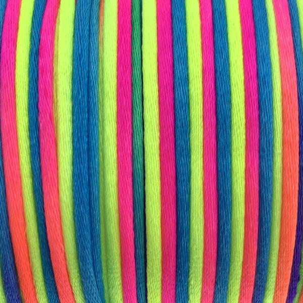 Satijn koord 2mm Regenboog 2 - 4 meter-Kraaltjes van Renate