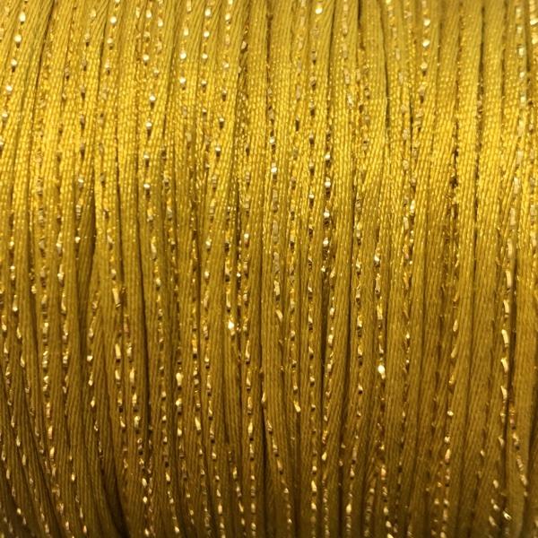 Satijn koord Oker Goud 1,5mm - 3 meter-Kraaltjes van Renate