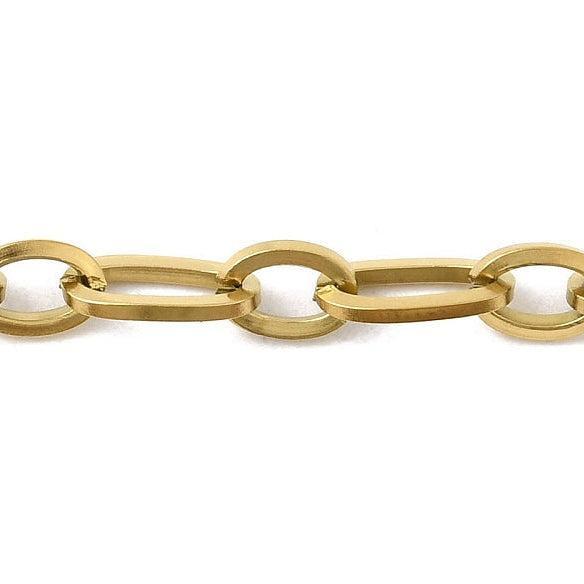 Schakel Ketting Premium RVS Goud 9.5x5mm - per 10 cm-Ketting-Kraaltjes van Renate