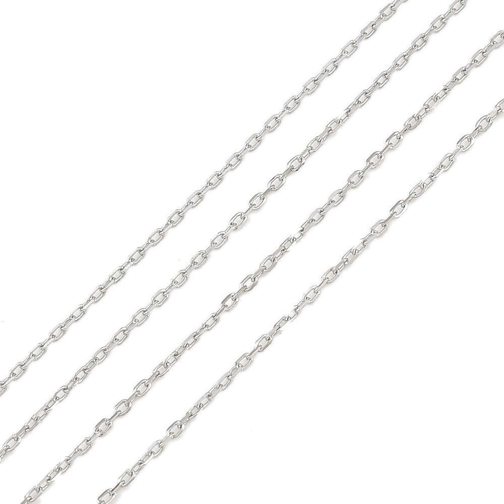 Schakelketting Cable RVS Staalkleur 1x0.8mm - per 10cm-Ketting-Kraaltjes van Renate