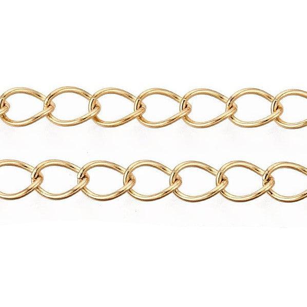 Schakel verlengketting Goud 5x4mm - per 10cm-Ketting-Kraaltjes van Renate