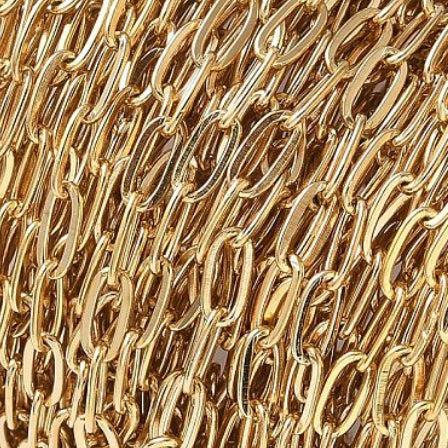 Schakelketting Paperclip Goud 7x3mm - per 10cm-Ketting-Kraaltjes van Renate