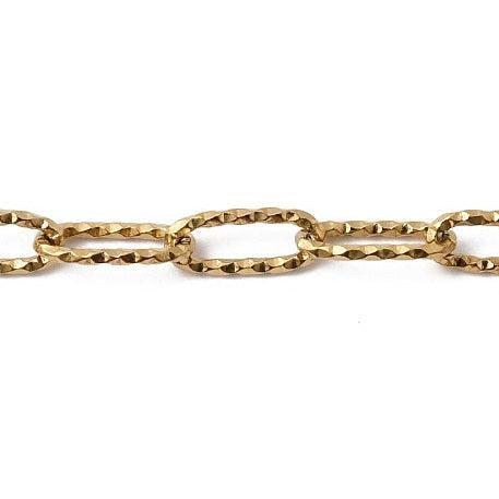 Schakelketting Paperclip Patroon 10x4mm Premium RVS Goud - per 10cm-Ketting-Kraaltjes van Renate