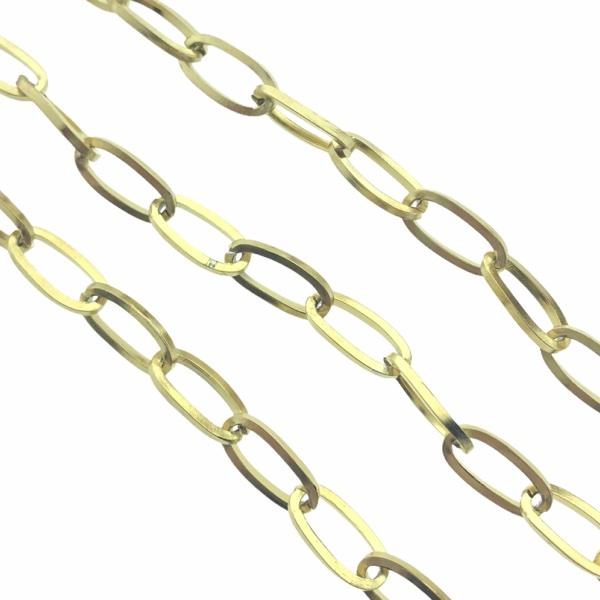 Schakelketting RVS ovaal goud 13x6mm - prijs per 10cm-Kraaltjes van Renate