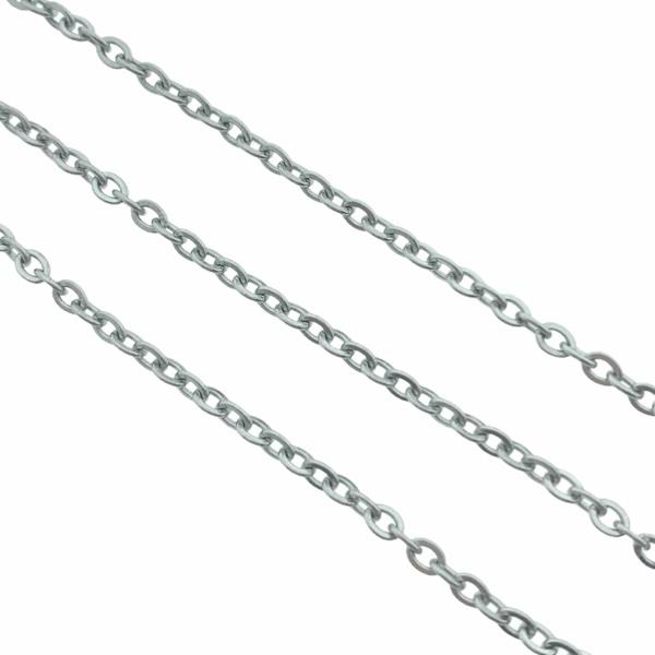 Schakelketting RVS 3x2mm - prijs per 10cm-Kraaltjes van Renate