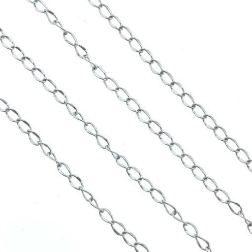 Schakelketting RVS faceted 4x2mm - prijs per 10cm-Kraaltjes van Renate