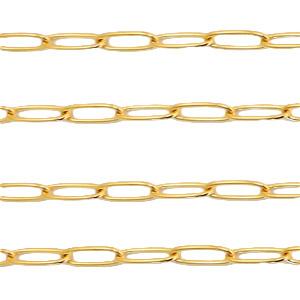 Schakelketting RVS goud 10x3mm - prijs per 19cm-Kraaltjes van Renate
