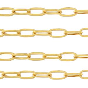 Schakelketting RVS goud 10x4mm - prijs per 19cm-Kraaltjes van Renate