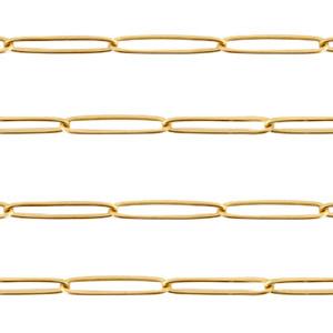 Schakelketting RVS goud 19x4mm - prijs per 19cm-Kraaltjes van Renate