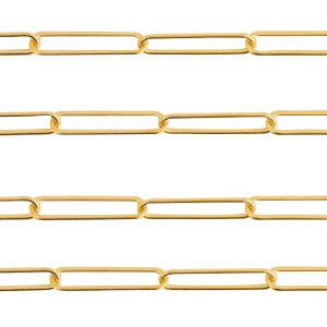 Schakelketting RVS goud 20x5mm - prijs per 19cm-Kraaltjes van Renate