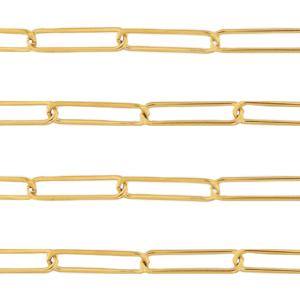 Schakelketting RVS goud 21x6mm - prijs per 19cm-Kraaltjes van Renate
