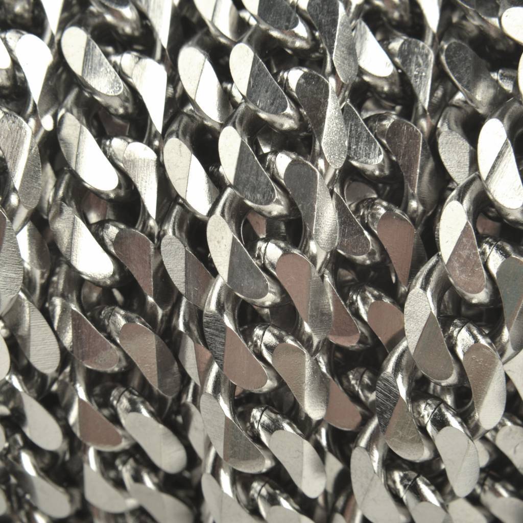 Schakelketting RVS grove platte schakel 11x4mm - prijs per 20cm-Kraaltjes van Renate
