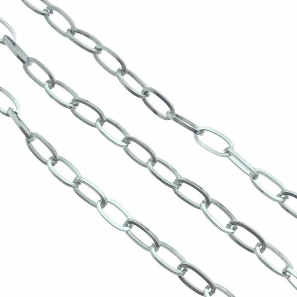 Schakelketting RVS ovaal 10x5mm - prijs per 10cm-Kraaltjes van Renate