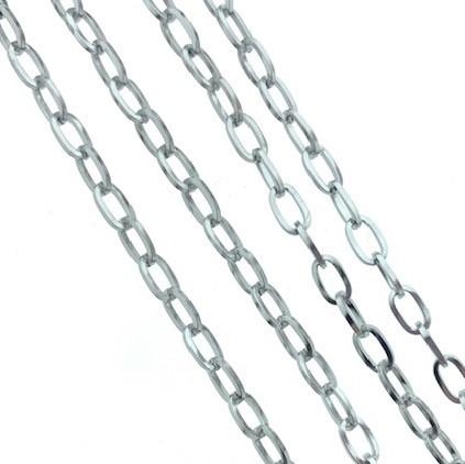 Schakelketting RVS ovaal 7x4mm - prijs per 10cm-Kraaltjes van Renate
