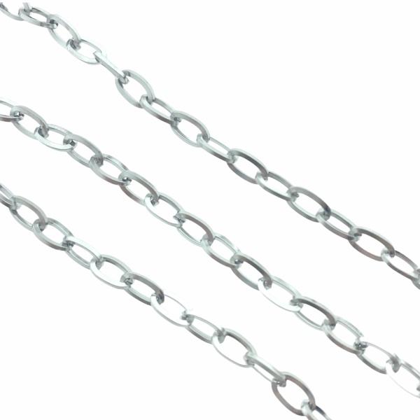 Schakelketting RVS ovaal 8x4mm - prijs per 10cm-Kraaltjes van Renate