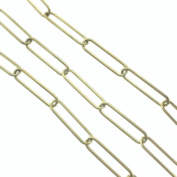 Schakelketting RVS ovaal goud 21x5mm - prijs per 10cm-Kraaltjes van Renate