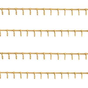 Schakelketting RVS spike goud 1.5x7mm - prijs per 19cm-Kraaltjes van Renate