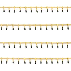 Schakelketting RVS spike goud-zwart 1.5x7mm - prijs per 19cm-Kraaltjes van Renate