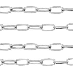 Schakelketting RVS zilver 10x4mm - prijs per 19cm-Kraaltjes van Renate