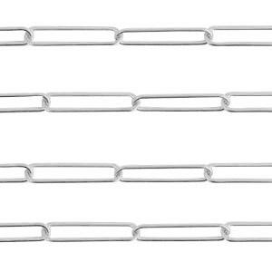 Schakelketting RVS zilver 20x5mm - prijs per 19cm-Kraaltjes van Renate