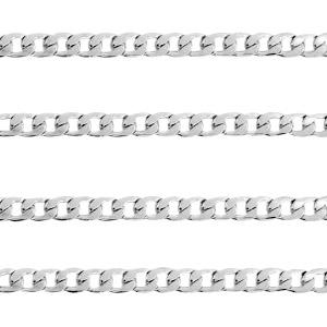 Schakelketting RVS zilver 7x5mm - prijs per 19cm-Kraaltjes van Renate